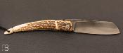 Couteau de poche Piémontais - Bois de cerf par Mickael Moing