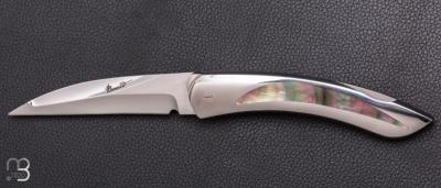    Couteau " Pissutu " par Charles Bennica - Inlays en nacre noire