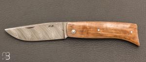   Couteau  " Prototype du Petit Savoyard " de Robert Beillonnet - Ivoire de mammouth et Damas