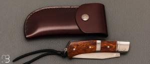   Couteau  " Rumilly " par Philippe Lemonnier - Loupe de bois de fer d'Arizona et lame en RWL34 