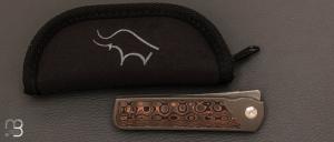 Couteau " Sanjo " custom par Guy Poggetti - Titane et Elmax