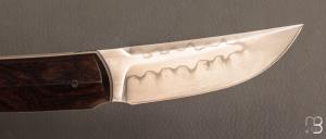  Couteau  "  Sanjo " custom par Guy Poggetti - Bois de fer et Shirogami