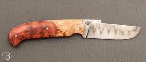   Couteau " Slipjoint " custom par Karim Valentin - Les couteaux D'Hure - Loupe d'Amboine et C130