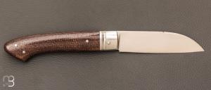 Couteau " Pièce unique " custom par Laurent Gaillard - Micarta et 14c28N