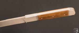  Couteau " Slipjoint " custom par Karim Valentin - Les couteaux D'Hure - Ivoire de mammouth et lame en N690Co