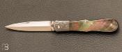 Couteau " Slipjoint " nacre noire de Tahiti par Ken Steigerwalt