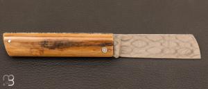 Couteau " Snard  " par Tom Fleury - ivoire de mammouth et lame damas