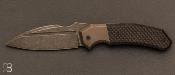 Couteau Speartak Bolsterlock custom carbone lightning strike bronze de GTKnives - Thomas Gony