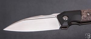 Couteau " Speartak Small " custom de GTKnives - Thomas Gony - Rose Gold Carbon et Zirconium