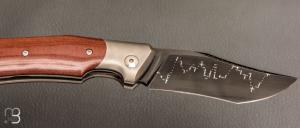    Couteau " Striker " de collection par Olivier Ouertal - Micarta et damas