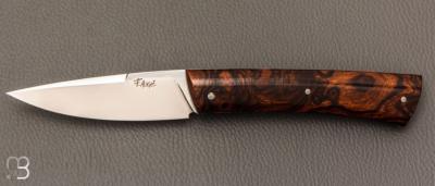    Couteau  "  Tendos  " custom par Frédéric Augé - Bois de fer et RWL-34