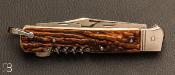 Couteau " Vintage " Florinox 4 pièces - Os cerfé