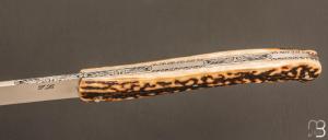   Couteau  " Yssingeaux " de Jérôme Latreille - Bois de cerf