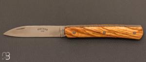 Couteau de poche modèle "Zen" par Berthier - Olivier et lame inoxydable