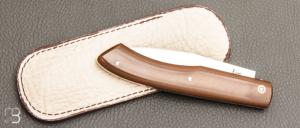    Couteau artisanal pliant par Laurent Gaillard - G10 et 14C28n