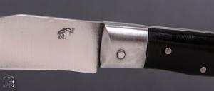    Couteau "cran carré" Pierre Henri Monnet - Croûte de buffle et 90McV8
