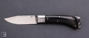   Couteau de poche à cran carré Pierre Henri Monnet - Corne de buffle et 90McV8