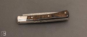 Couteau " custom " par Erwan Pincemin - Croûte de Buffle et Damas de Achim Wirtz