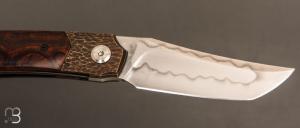   Couteau  " custom " par Guy Poggetti - Bois de fer et lame en acier C130