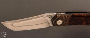   Couteau  " custom " par Guy Poggetti - Bois de fer et lame en acier C130