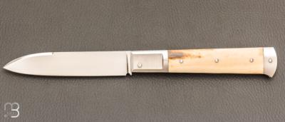   Couteau " custom " par Vincent Lafaye - Mammouth et 14c28n