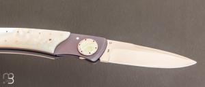    Couteau " custom par Howard Hitchmough - Nacre et lame en RWL34