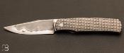 Couteau custom pliant par David Lespect - Titane et C105