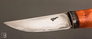    Couteau droit par Eric Plazen - Acier vieux fer C130 - Neprun