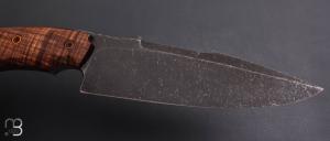 Couteau " fixe custom " par Fabrice Delbart - Forge Celtique - Koa et lame en 90mcv8