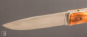    Couteau liner lock par Joël Grandjean - Bois de cerf et RWL34