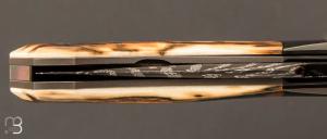  Couteau custom mammouth / zirconium et damas de Berthelemy Gabriel - La Forge Agab