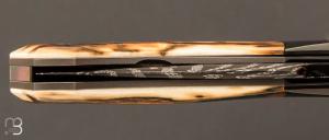 Couteau custom mammouth / zirconium et damas de Berthelemy Gabriel - La Forge Agab