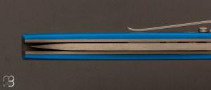 Couteau custom piémontais par Filip de Coene - Ensizen - G10 bleu