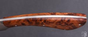    Couteau "plate semelle" par Jean Paul SIRE - Loupe de thuya et C130