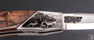  Couteau " Brame du cerf " par Charles Roulin