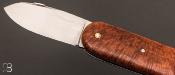 Couteau " Buldog " pliant par Eric Depeyre - Racine de bruyère et lame Nitrocut 