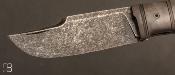 Couteau pliant modèle Haïdouc bouleau stabilisé de Cyril Kalisz