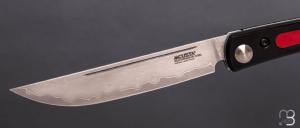   Couteau pliant " steak folding knife Edition limitée " par MCUSTA - aluminium et VG-10 Damas