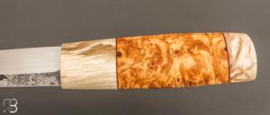  Couteau " puukko " custom Nordique  de Laurent Juhel - Boeuf musqué et bouleau