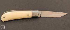 Couteau " slipjoint  " par Honoré Vilain - Acier 100c6 et micarta 