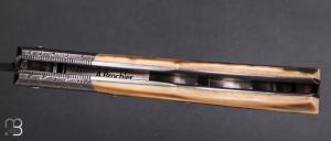  Couteau " trappeur " custom par Anthony Brochier - Mammouth et damas feuilleté