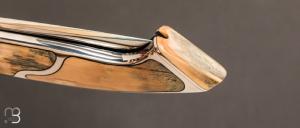  Couteau  " Lock Back " custom par Charles Bennica - Ivoire de mammouth et RWL-34