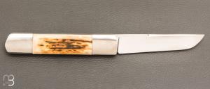    Couteau " Tanto intégrale " custom par Karim Valentin - Les couteaux D'Hure - Ivoire de mammouth