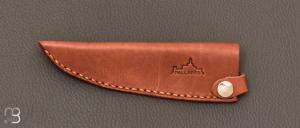  Etui cuir marron pour couteaux Pallares office 10 cm