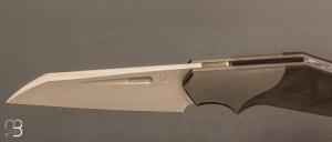    Couteau " Liner lock " custom par Romain Lopez - Fibre de carbone et lame en RWL34