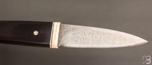   Couteau " Shean Dhu " de Jean Paul Sire - Ébène et damas