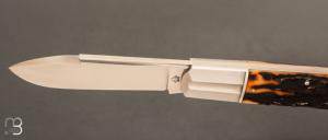    Couteau " Barlow " de Ken Steigerwalt - Amber Stag et RWL-34