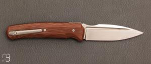  Couteau  "  Speartac mini custom " de GTKnives - Thomas Gony - RWL34 et micarta cross cut