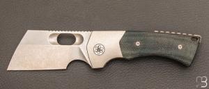  Couteau  "  Thick Boy Wharncleaver " Titane / Micarta et S35VN par EMPEDC - First Production