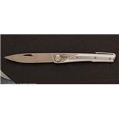 White Corian Actilam S4 Pocket knife